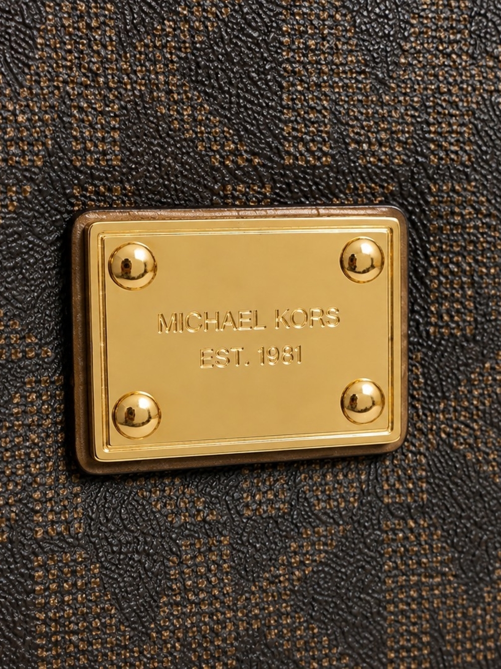 Michael Kors Brown Logo Plaque Crossbody/Shoulder Bag